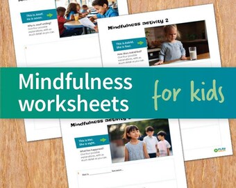 Mindfulness activity set, emotional IQ printable worksheets