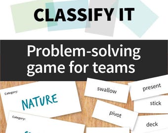 Classify it team-building game, workplace activity