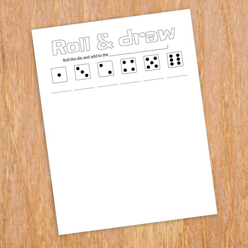 Roll and Draw, Dice Game for Kids, Christmas Tree Dice Activity Etsy