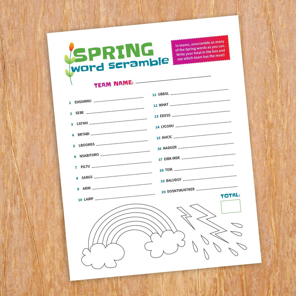 Spring Activity Set Printable Spring Games for Kids Etsy