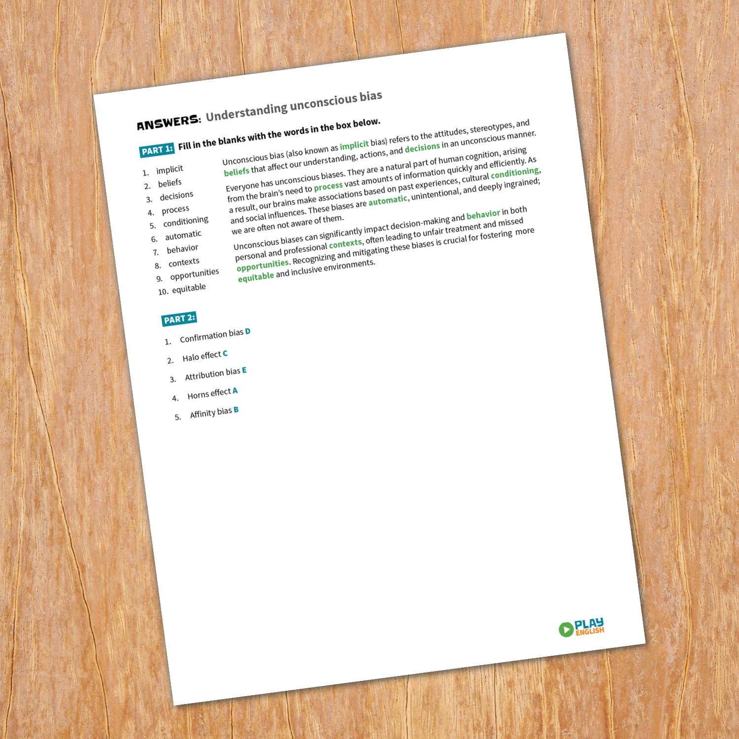 Bias Worksheet.pdf Bias Worksheet, Printable Diversity Activity for Teens and Adults - Etsy
