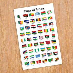 Póster imprimible de la bandera africana (11 x 17)