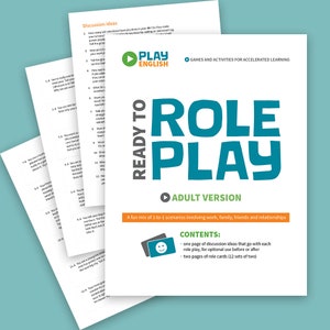 Role play scenario cards with discussion prompts