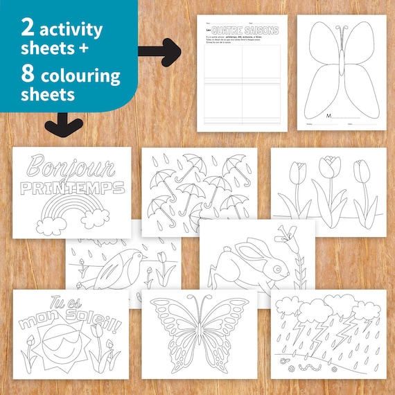 Hojas De Trabajo Con Actividades De Primavera Dibujo Para Colorear