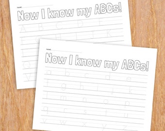 Alphabet tracing sheet, printable worksheet, preschoolers