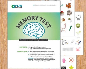 Memory team-building game | 3-page digital pack for office or classroom icebreakers