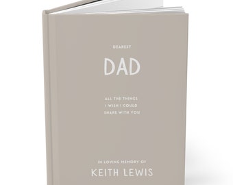 Gepersonaliseerde 'Dear Dad'-herdenkingsdagboek: cadeau voor verlies en rouw
