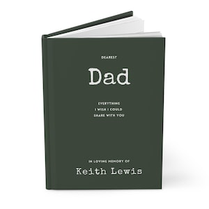 Regalo conmemorativo de papá pérdida del diario del padre pérdida de papá diario de dolor cuaderno cartas de regalo a mi padre en el cielo regalo de simpatía padre en el cielo