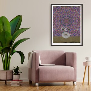 70s Retro Wall Art Print: Colorful Boho Home Decor