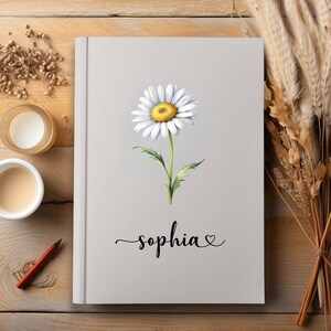 Embarazo Nacimiento Flor Diario Cartas a mi bebé hija Cuaderno querida hija diario de regalo personalizado bebé primer regalo de Navidad