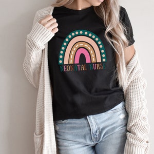 Neonatal Nurse Shirt | NICU Nurse TShirt | Baby Nurse Tee | Registered Nurse TShirts | Nurse Appreciation | Gift for Nurse | Boho Rainbow