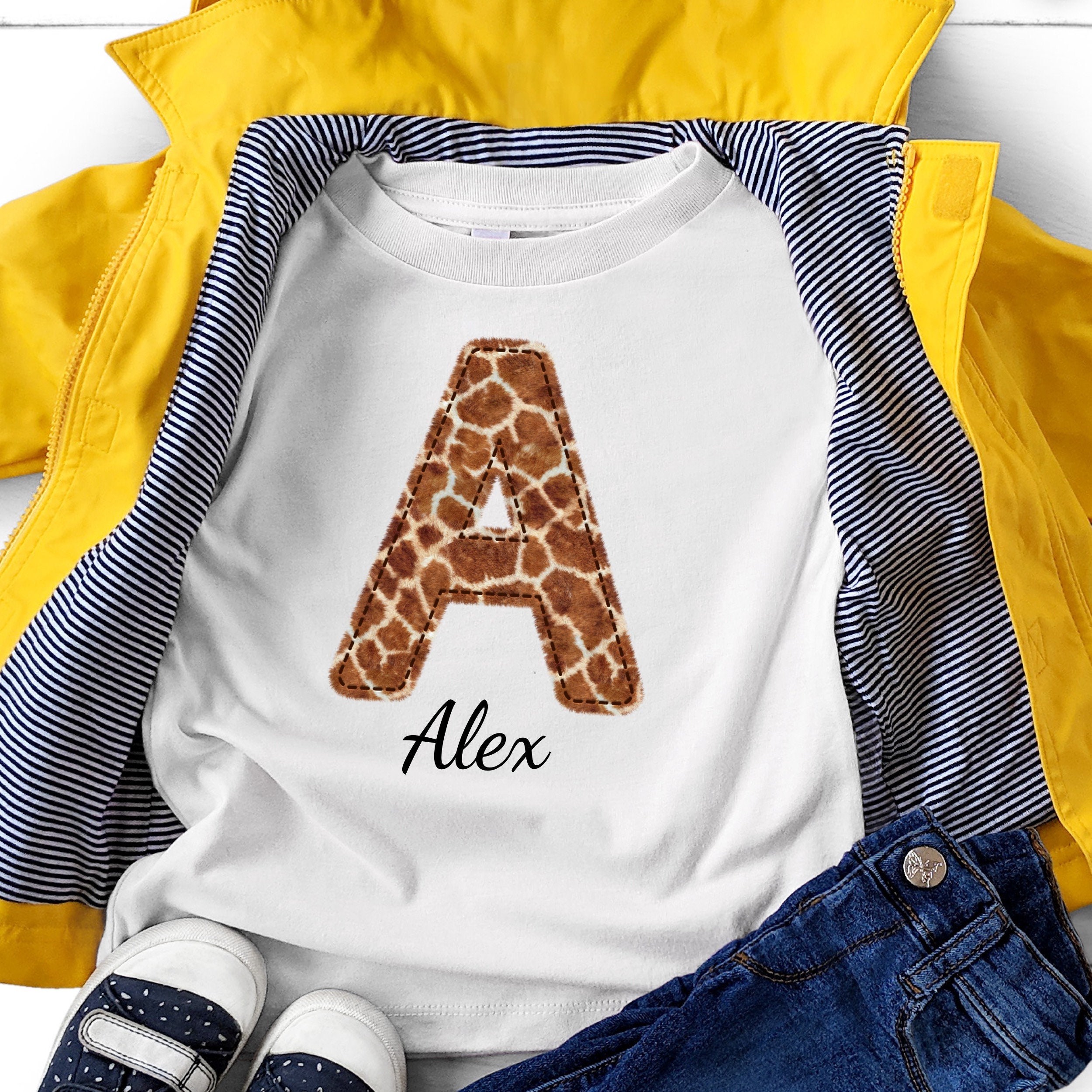 Custom Baby Name Shirt Single Letter Animal Monogram Shirt - Etsy Australia Custom Baby Name Shirt Single Letter Animal Monogram Shirt - Etsy Australia