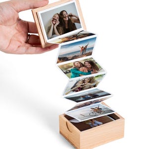 Best Mom Gift Personalized Pull Out Wooden Photo Keepsake Mothers Day Photo Album Custom Wood Box Memory Trinket Customized Photo Frame