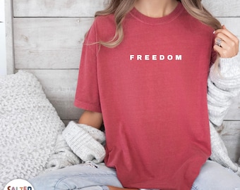Comfort Colours Freedom-shirt, kledingstukgeverfd katoenen T-shirt