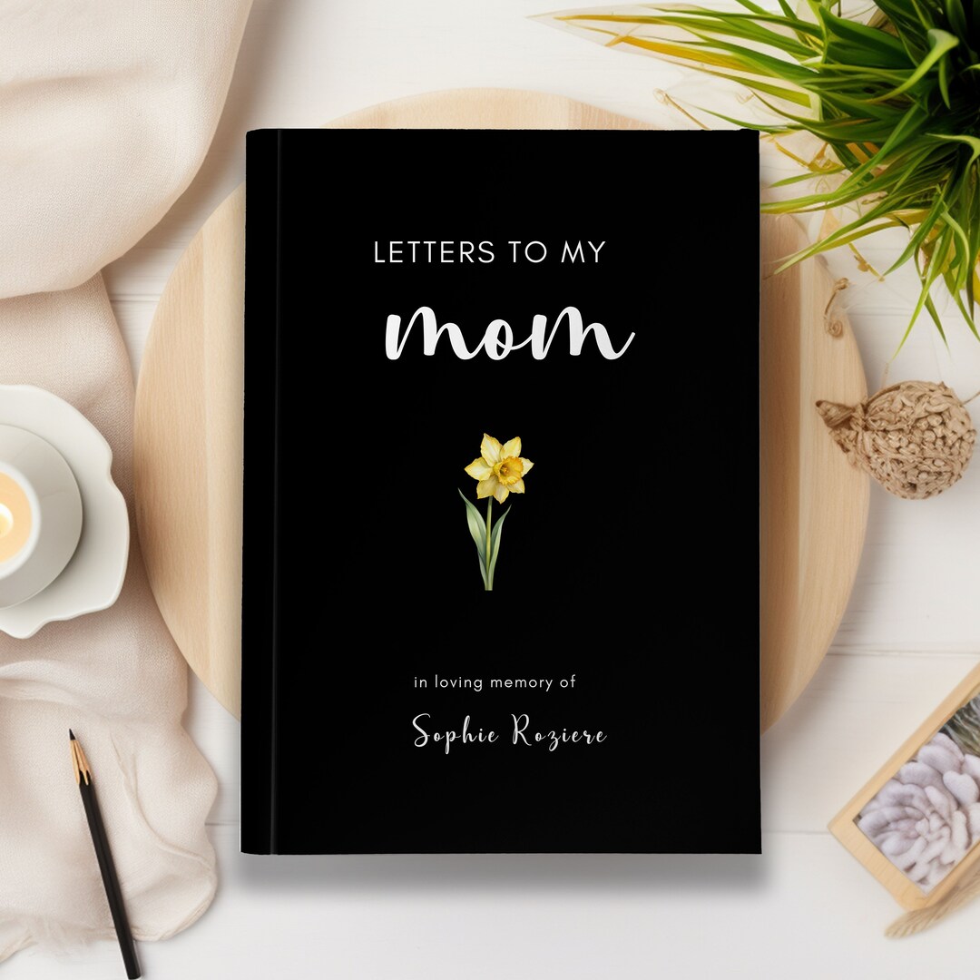 Personalized Memorial Journal: Birth Flower, Letters to Mom - Etsy