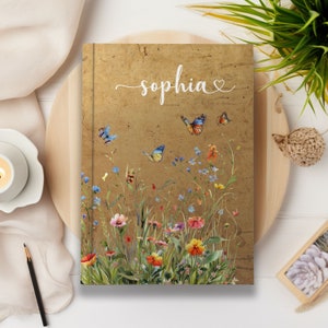 Diario de embarazo personalizado Cartas a mi bebé hija cuaderno querida hija nacimiento flor regalo diario personalizado bebé primer regalo de Navidad