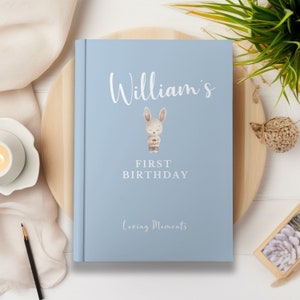 Baby's First Year Personalized First Birthday Keepsake Journal Custom Birthday Memory Record Book for Newborn Baby Shower Gift New Mom Gift