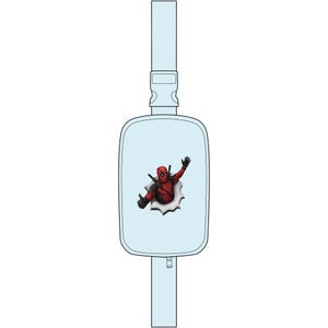 Deadpool Comic Character Sling Bag | Embroidered Explorer image 3