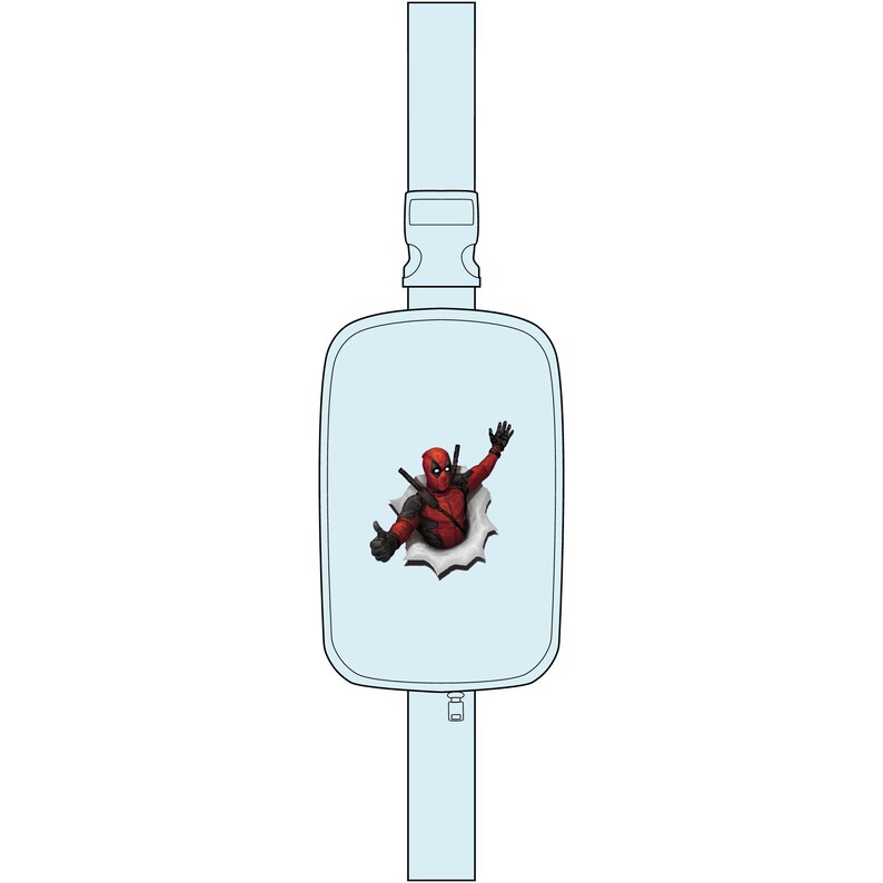 Deadpool Comic Character Sling Bag | Embroidered Explorer image 3