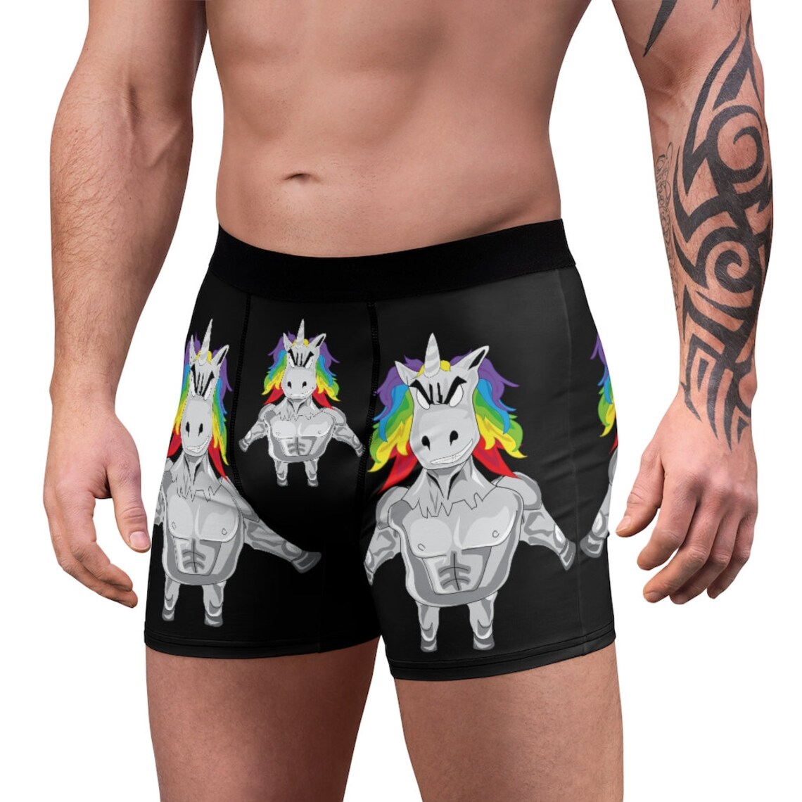 Black muscle unicorn Men's Boxer Briefs Etsy