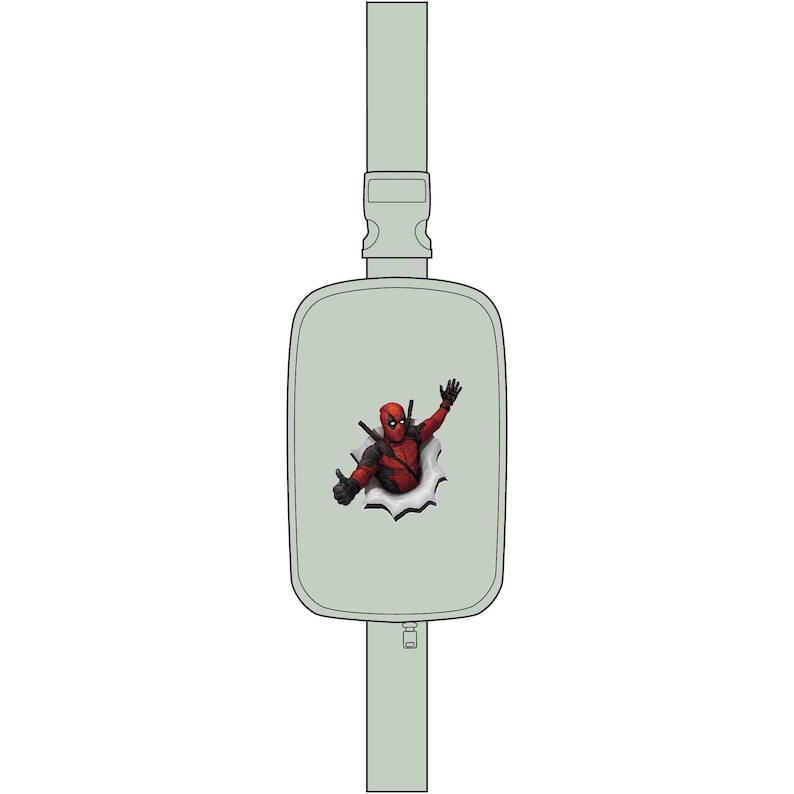 Deadpool Comic Character Sling Bag | Embroidered Explorer image 2