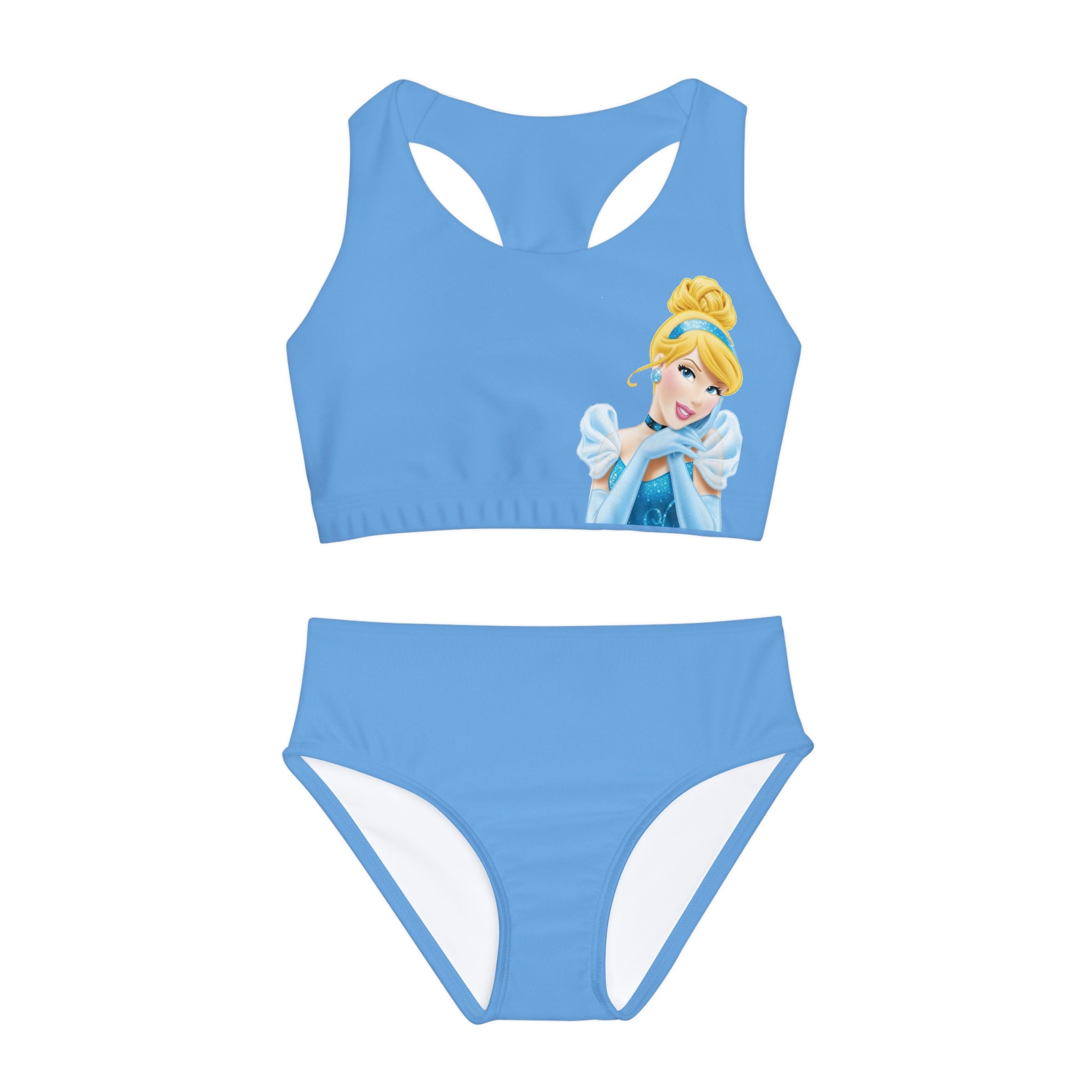 Cinderella Disney Girls Two Piece Swimsuit Sizes 3-13 