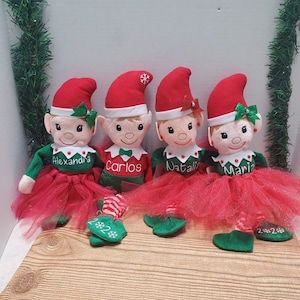 Elves Duendes Personalizados Personalized Christmas Elves Holiday Elf Personalized 2021 Gift for Kids Stocking Stuffer Plush Custom Gift