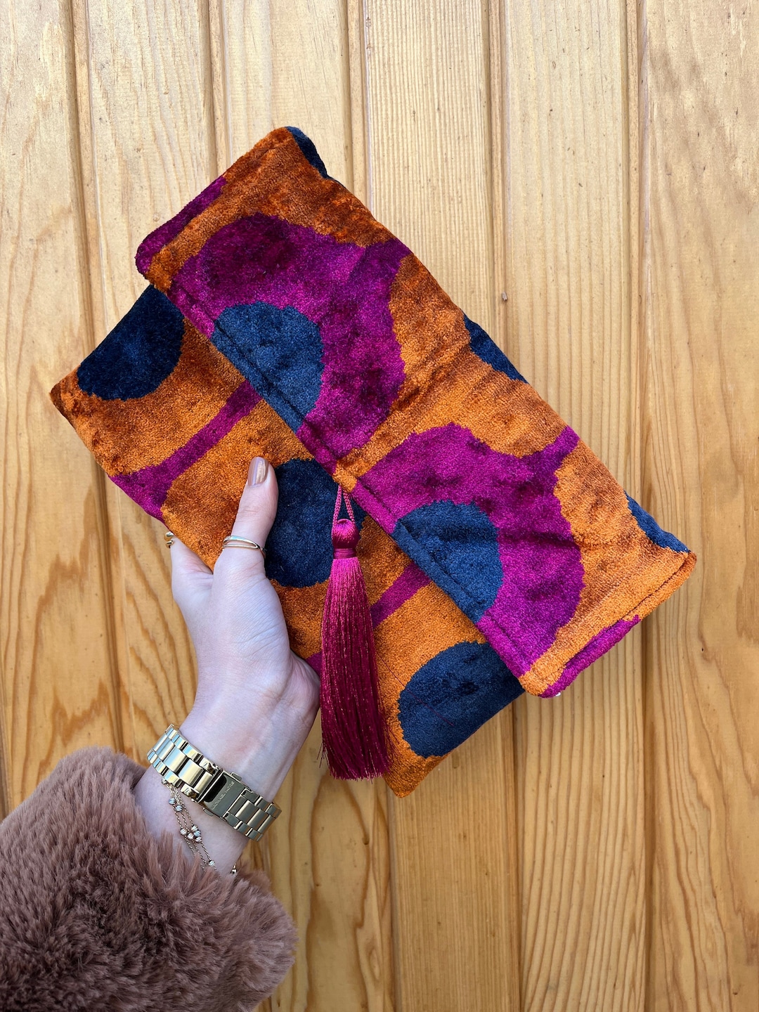 Purple - Handmade Pochampally Ikat Laptop Bag 23