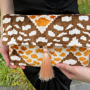Ikat Clutch Bag, Clutch Bag, Evening Bag, Ikat Bag, Mini Bag, Ikat Handbag, Women Clutch Bag, Blue Black White Clutch, Handmade Gift
