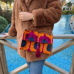 Aquila Ikat Clutch Bag - Storm Blue