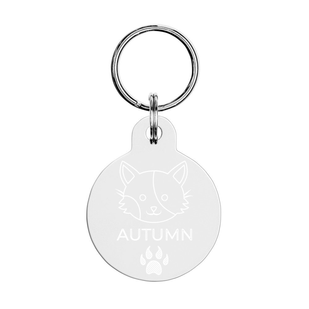 Personalized Cat ID Tag Engraved Pet ID Tag Cat Lover Gift Etsy