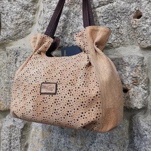 Kork Handtasche - detaillierte Muster - Vegan - Frau Geldbörse Tote-Handmade in Portugal