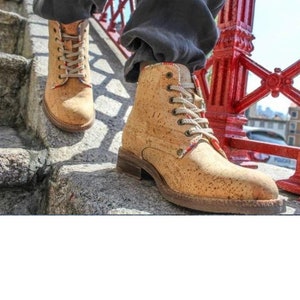 Vegan Cork Boots Corvo , Worker Shoes, Vegan Boots, Waterproof Boots, Woman Boots