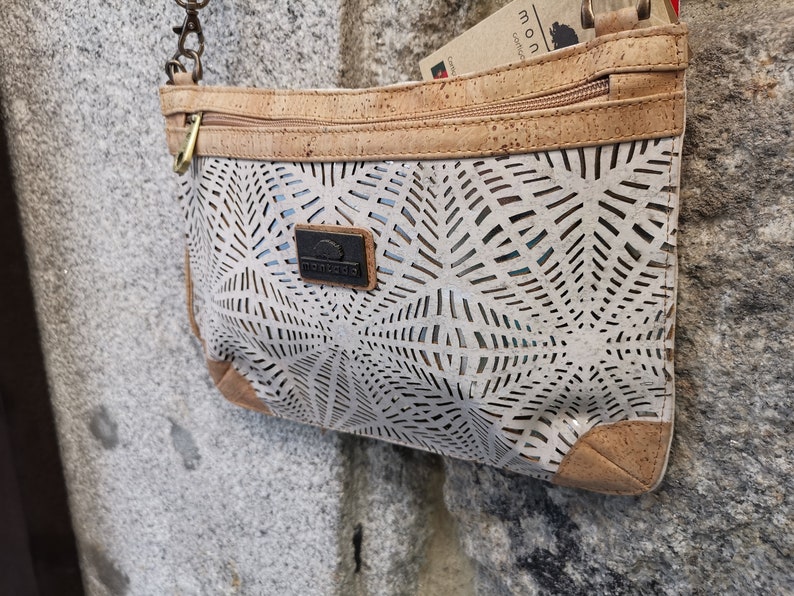 Cork crossbody bag net pattern laser cut Vegan -HandMade in Portugal Woman