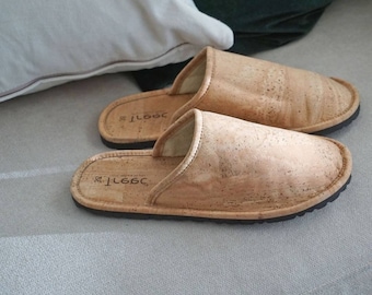 Vegan Cork Slippers - home - Handmade from  Portugal - freeshipping - eco Friendly