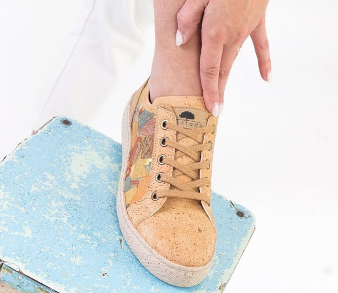 Scarpe Casual Cork Marble scarpe da donna fatte a mano in