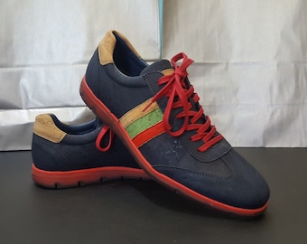 Cork  Comfy Shoes Blue - Vegan Shoes - Men Man Shoes Sneakers