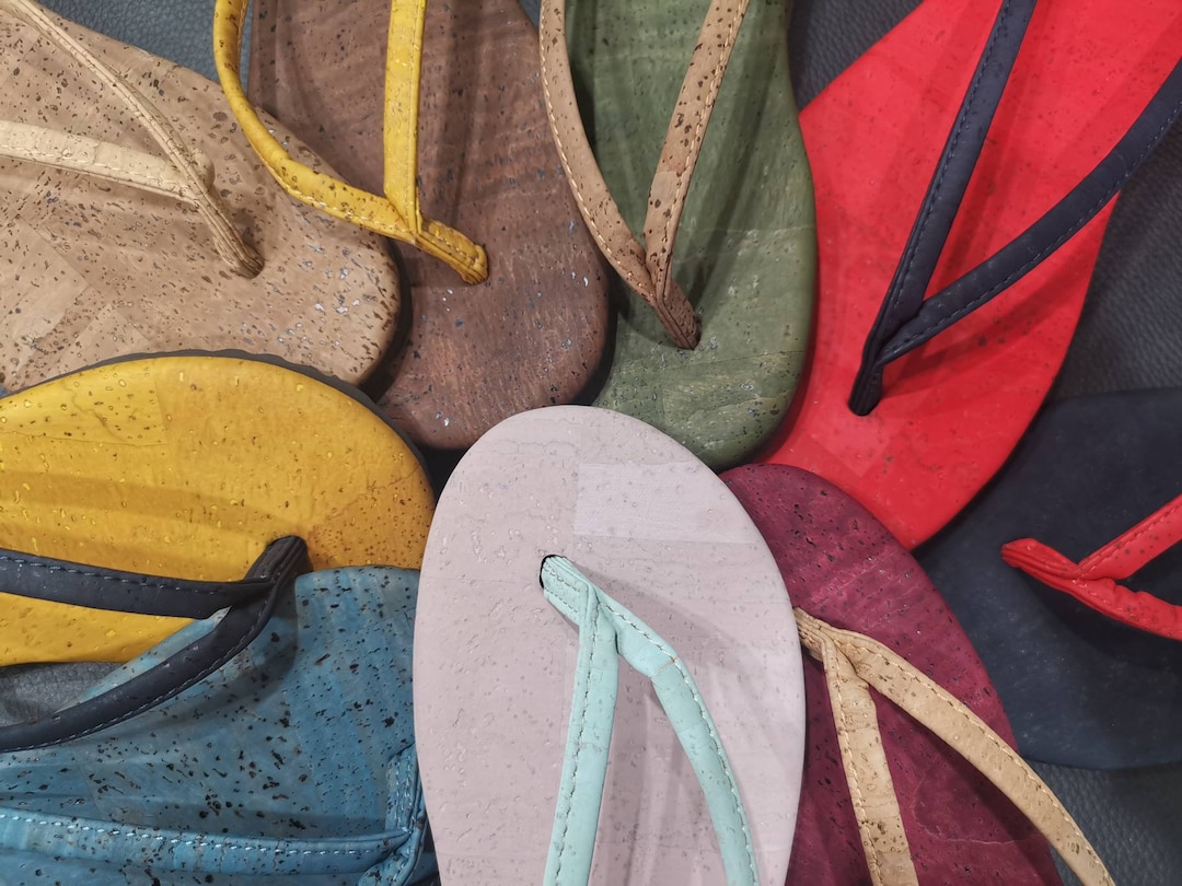 Vegan Cork Flip Flop 8 Colors Flipflop Toe Sandals Beach Eco Friendly Handmade Portugal Etsy