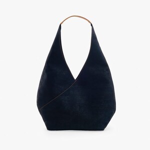 Bolso de hombro de corcho geométrico / Vegano / Hecho a mano de Portugal / Gris azul rojo natural