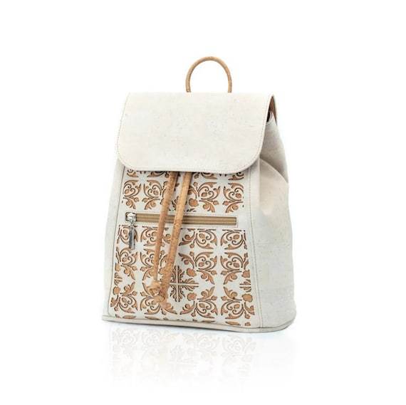 Cork Backpack Portuguese Tiles Handmade From Portugal- Vegan