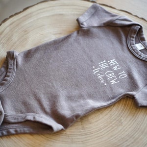 Baby bodysuit // Personalized // Gift // New born // for birth // yellow // black // beige // brown