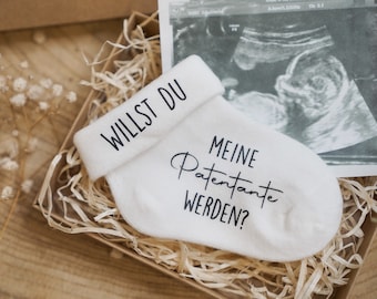 Babysocke // Patentante fragen // Patenonkel // Frage // Überraschung //Geschenkbox// Willst du meine Patentante sein  //