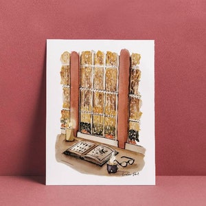 Illustration "Par la Fenêtre" - Esprit automnale