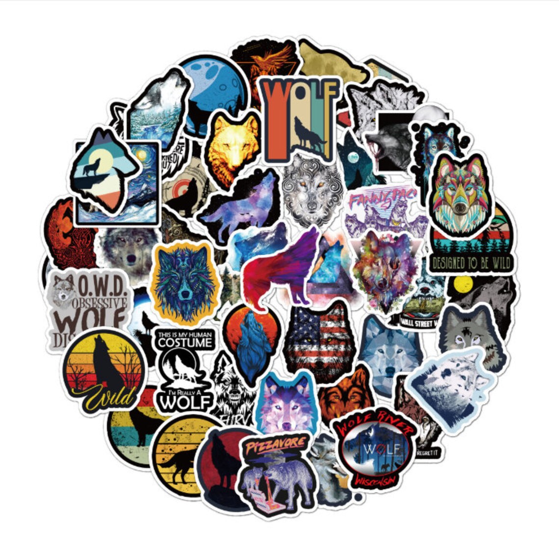 Wolf Sticker Packs Vinyl Stickers Stickers Etsy