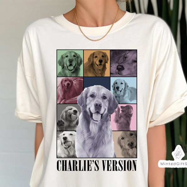 Custom Dog's Tour Shirt, Personalized Dog Bootleg T-Shirt, Custom Dog Shirt, Custom Dog Portrait Shirt, Dog Photo Shirt, Dog's Version Tee