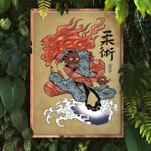 Jiu-Jitsu Techniques Poster, Fighting Martial Arts Poster, Jiu Jitsu Poster, Jiu Jitsu Players Poster, Jiu-Jitsu Wall Art, BJJ Wall Art