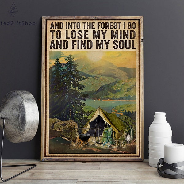 Camping Poster/ Camping Wall Decor/ Gift For Campers/ Campers Gift