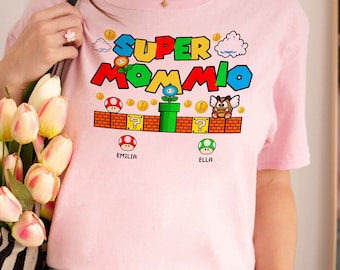 Custom Super Mommio Shirt, Personalization Super Daddio Kiddo Matching Shirt, Super Daddio Tee, Super Kiddo Shirt, Mother's Day Mom Shirt