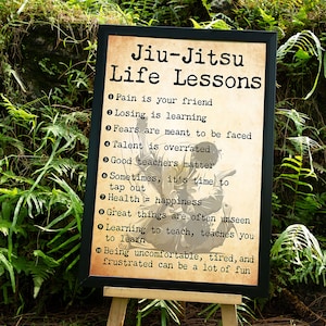Jiu Jitsu - Life Lessons Poster, Best Gift For Jiu Jitsu Lover, Vintage Jiu Jitsu Poster, Vintage Jiu Jitsu Wall Art