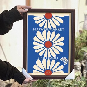 Flower Market Art Print/ Colombo Flower Print/Flower Home Decor/ Flower Wall Art/ Flower Printable Wall Art/ Botanical Poster